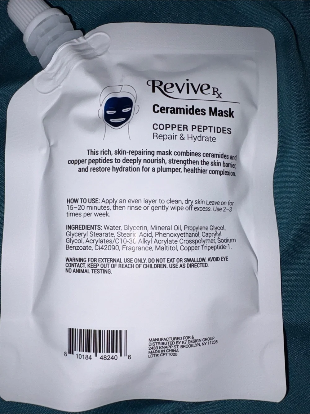 ReviveRx - Ceramides Copper Peptides Mask 3.5274 oz